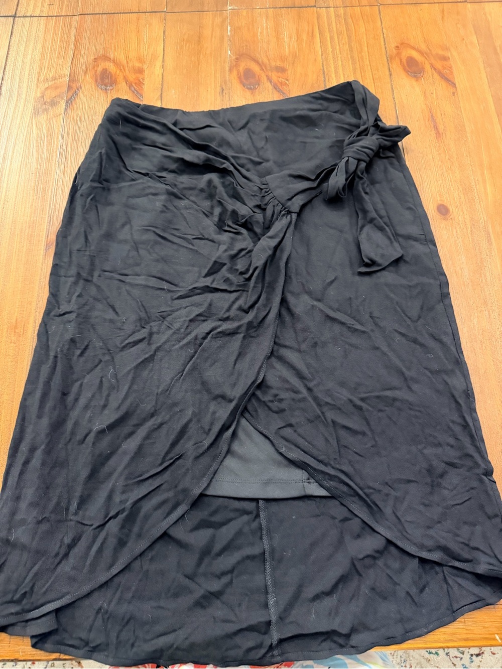 Torrid Black Wrap Tie Midi Skirt